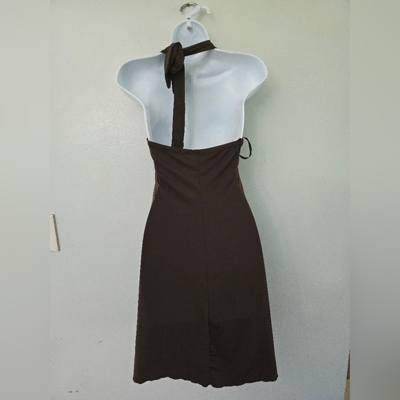 Iz Byer Y2K Dress Size Small Boho Beaded Embellished Halter Fairycore Festival - Picture 2 of 9